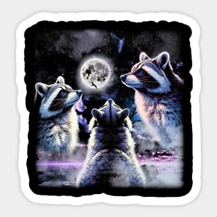 UFO Raccoon Chronicles Unleash Cosmic Stories through Your Wardrobe Sticker